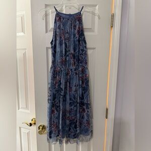 Candalite Periwinkle Blue Spring Floral Print Dress Size small. Sleeveless